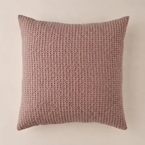 Funda de Cojín AYALA Nude Jacquard Algodón Nido de Abeja 45x45