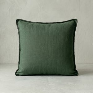 Funda de Cojín Harria Verde Oscuro Percal 200 Hilos Medida 50x50