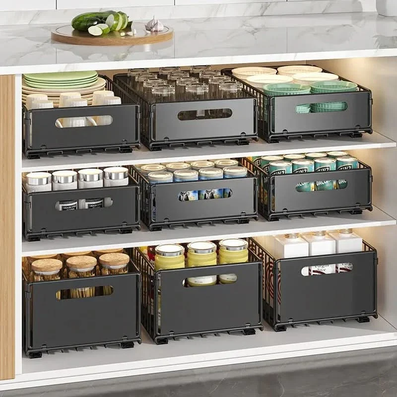SORTFLOW – Pull-Out Basket Rack for Household Kitchen Storage - Imagen 3