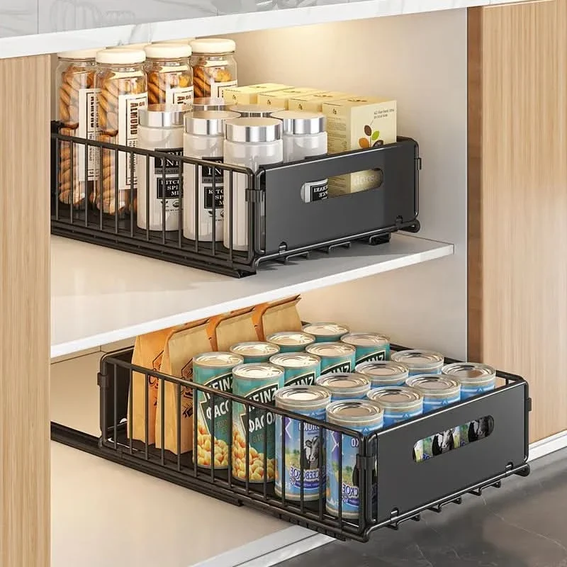 SORTFLOW – Pull-Out Basket Rack for Household Kitchen Storage - Imagen 5