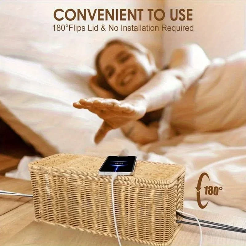CABLENEST – Hand Woven Cable Organizer Box - Imagen 4
