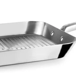 IBILI grill ondulado acero y aluminio 5PLY ELEMENT 28×28 cm