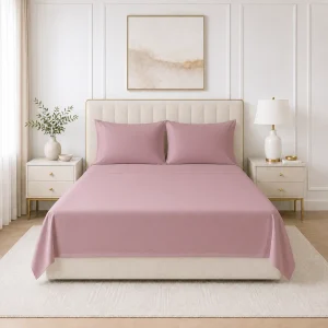 Juego de Sábanas 300 Hilos Light Malva Loft