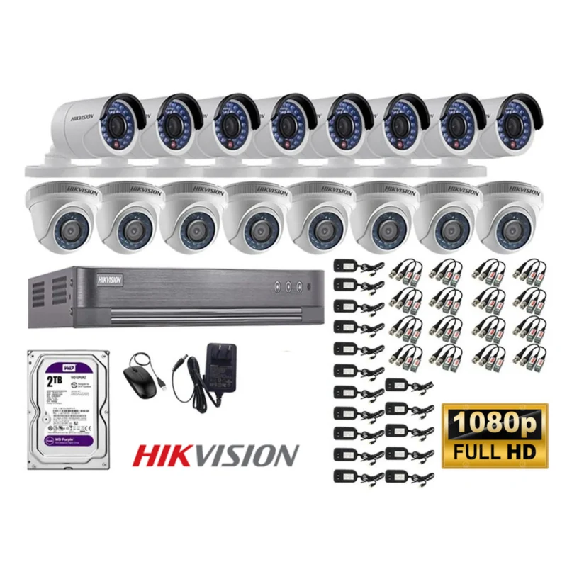 Kit de 16 cámaras marca hikvision, perfecto para tu hogar o negocio. - Imagen 3