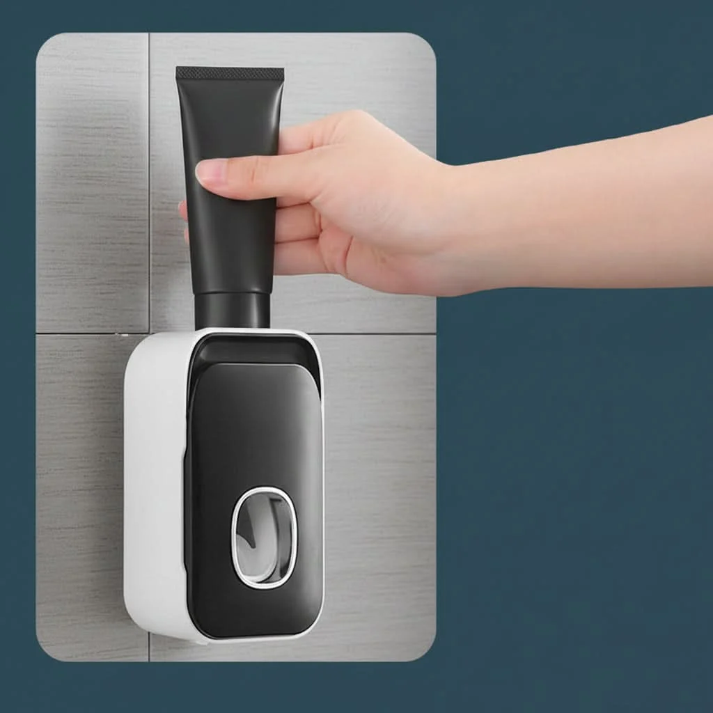 PRESSIQ – Manual Toothpaste Dispenser for Organized Bathroom Use - Imagen 9