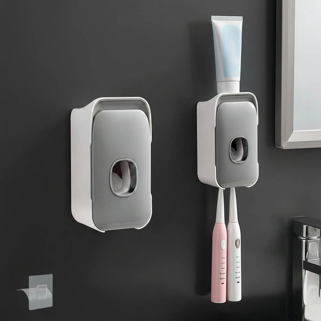 PRESSIQ – Manual Toothpaste Dispenser for Organized Bathroom Use