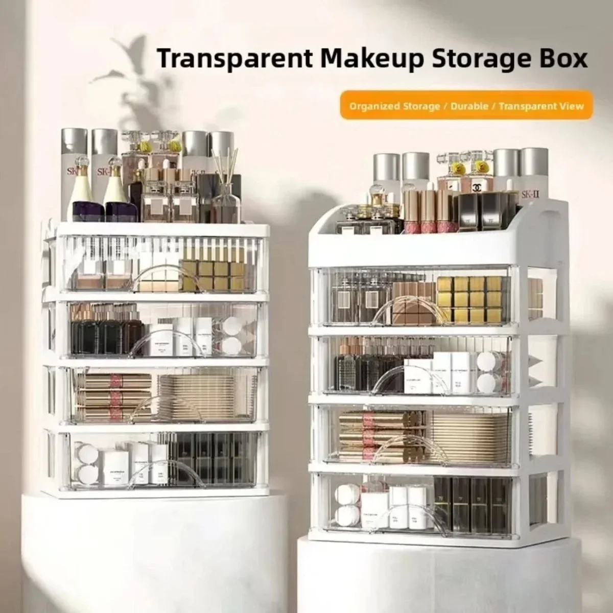 STYLELIVA – Stackable Makeup Storage Box for Organized Beauty Care - Imagen 4