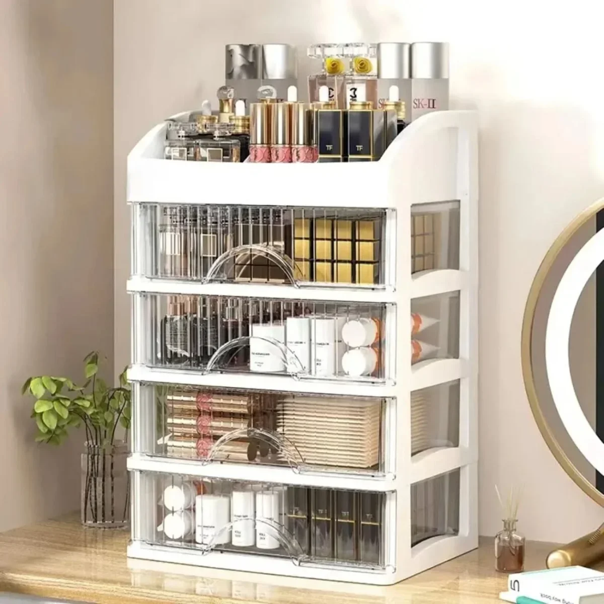 STYLELIVA – Stackable Makeup Storage Box for Organized Beauty Care - Imagen 5