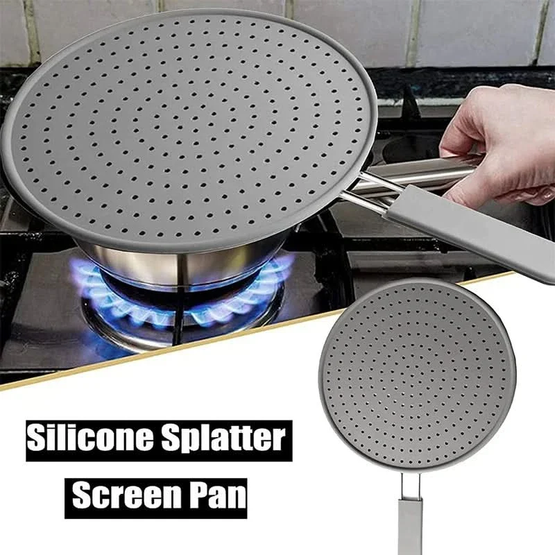 SPLASHGUARD – Silicone Frying Pan Splatter Screen - Imagen 4