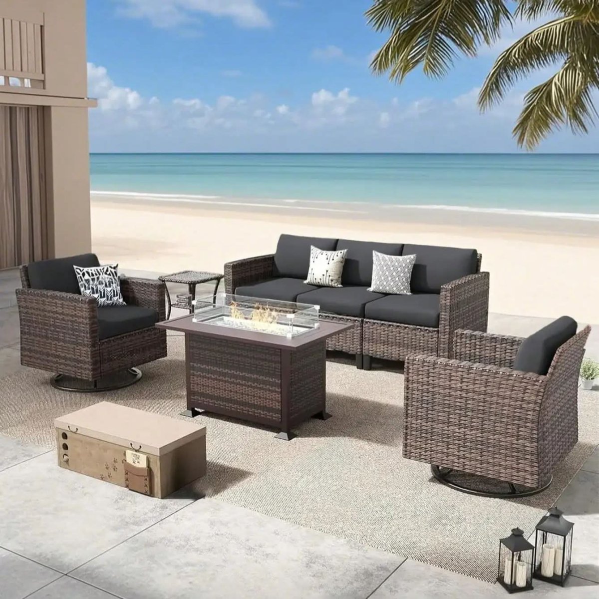 PALMFLOW – Non-Slip Cushion Covers for Patio Furniture Protection - Imagen 4
