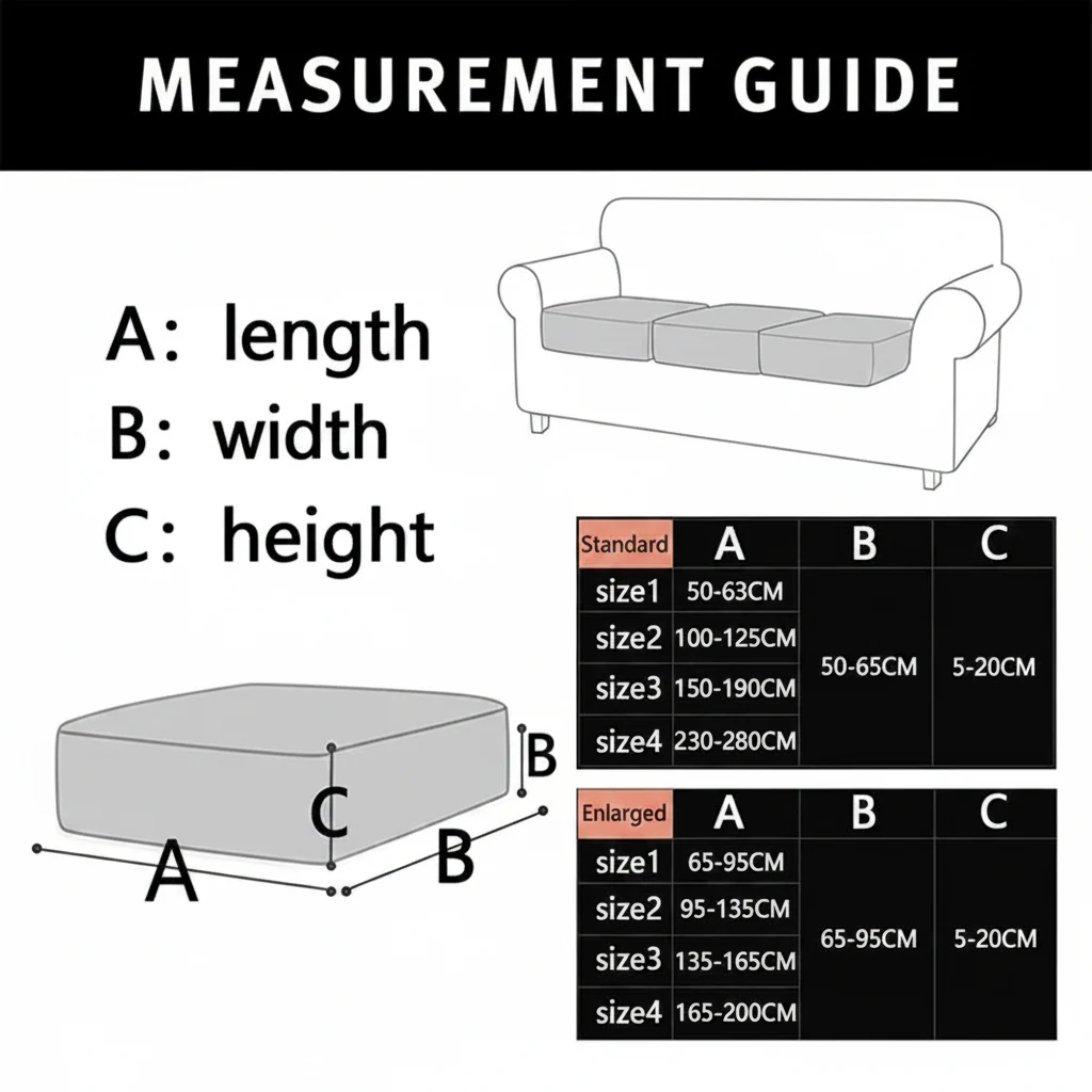 STRETCHFLOW – Thick Sofa Seat Cover Solid Color Comfort - Imagen 4