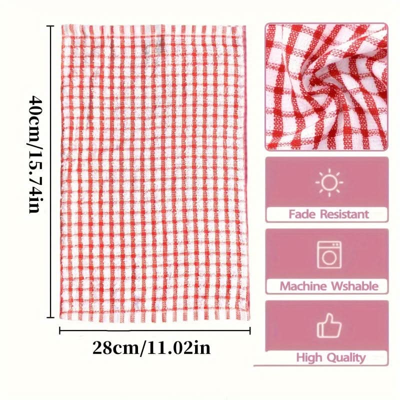 PLAIDCLEAN – Reusable Kitchen Cloth Set Soft Quick Dry - Imagen 6
