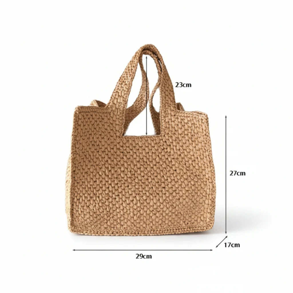 COASTWEAVE – Handmade Raffia Beach Tote Bag - Imagen 4