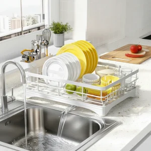 BLACKNEST – Dish Drying Rack with Stylish Utensil Holder