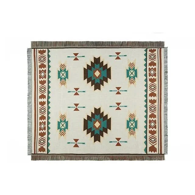 MEXIBREEZE – Bohemian Linen Blanket for Travel & Sofa Use - Imagen 9