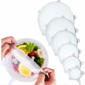Set de tapas de silicona elásticas x6 tamaños