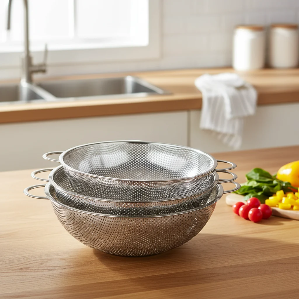 STRAINFLOW – Stainless Steel Kitchen Colander Set