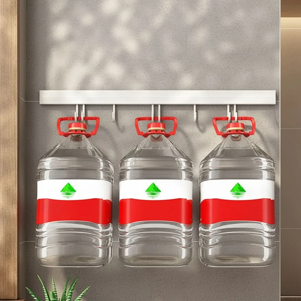 RAILFLOW – No-Drill Kitchen Hanger Rack for Everyday Organization - Imagen 5