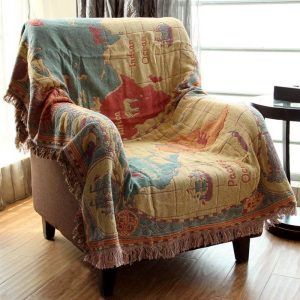 WANDERSCAPE – Vintage Map Blanket for Cozy Everyday Living