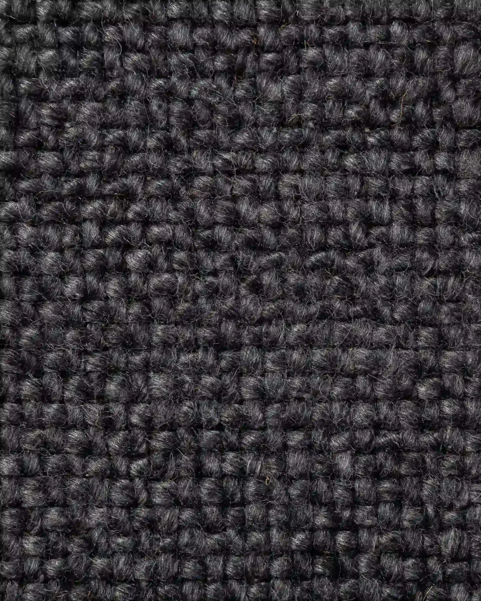 Alfombra DAHI de lana y algodón 270 x 180 cm en color gris antracita - Imagen 4
