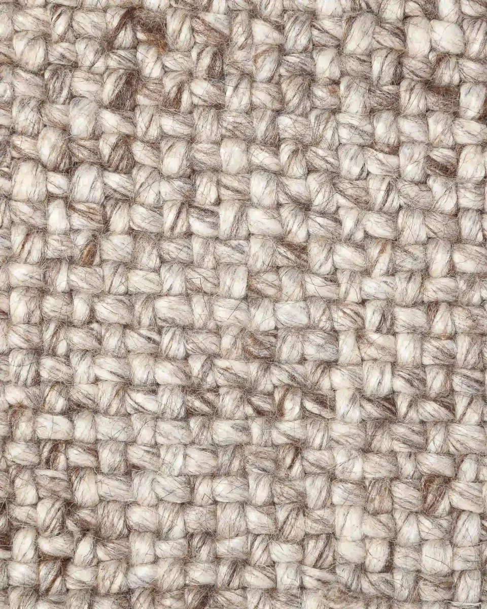 Alfombra DAHI de lana y algodón 270 x 180 cm en color marrón - Imagen 4