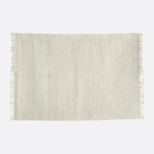 Alfombra GOKAK de yute 270 x 180 cm en color blanco