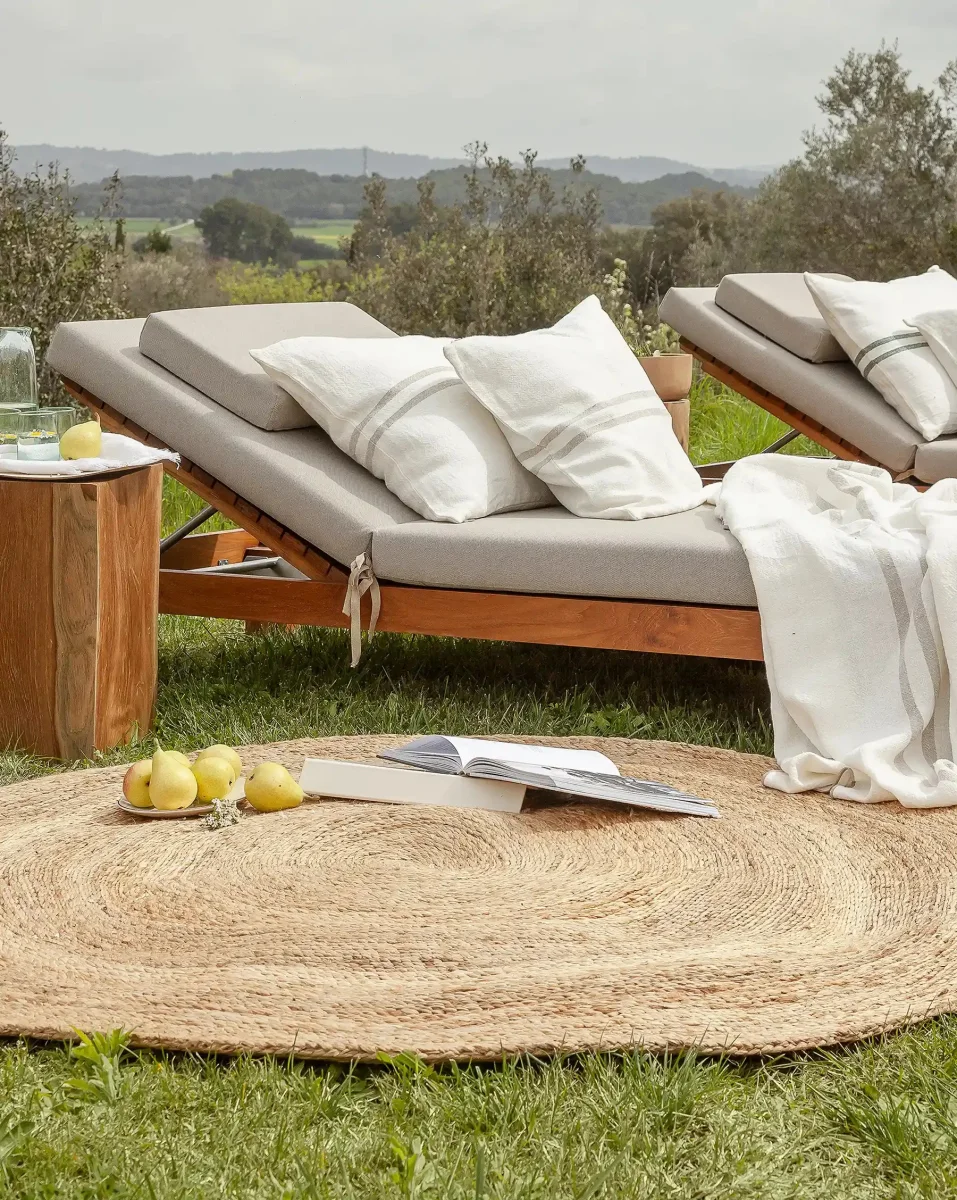 Alfombra NEIYYUR de yute Ø 120 cm - Imagen 4