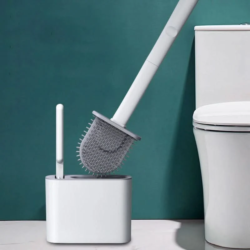 FLATFLEX – Silicone Flat Head Toilet Brush Set - Imagen 9