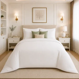 Juego de Cubreduvet 400 Hilos Blanco Óptico