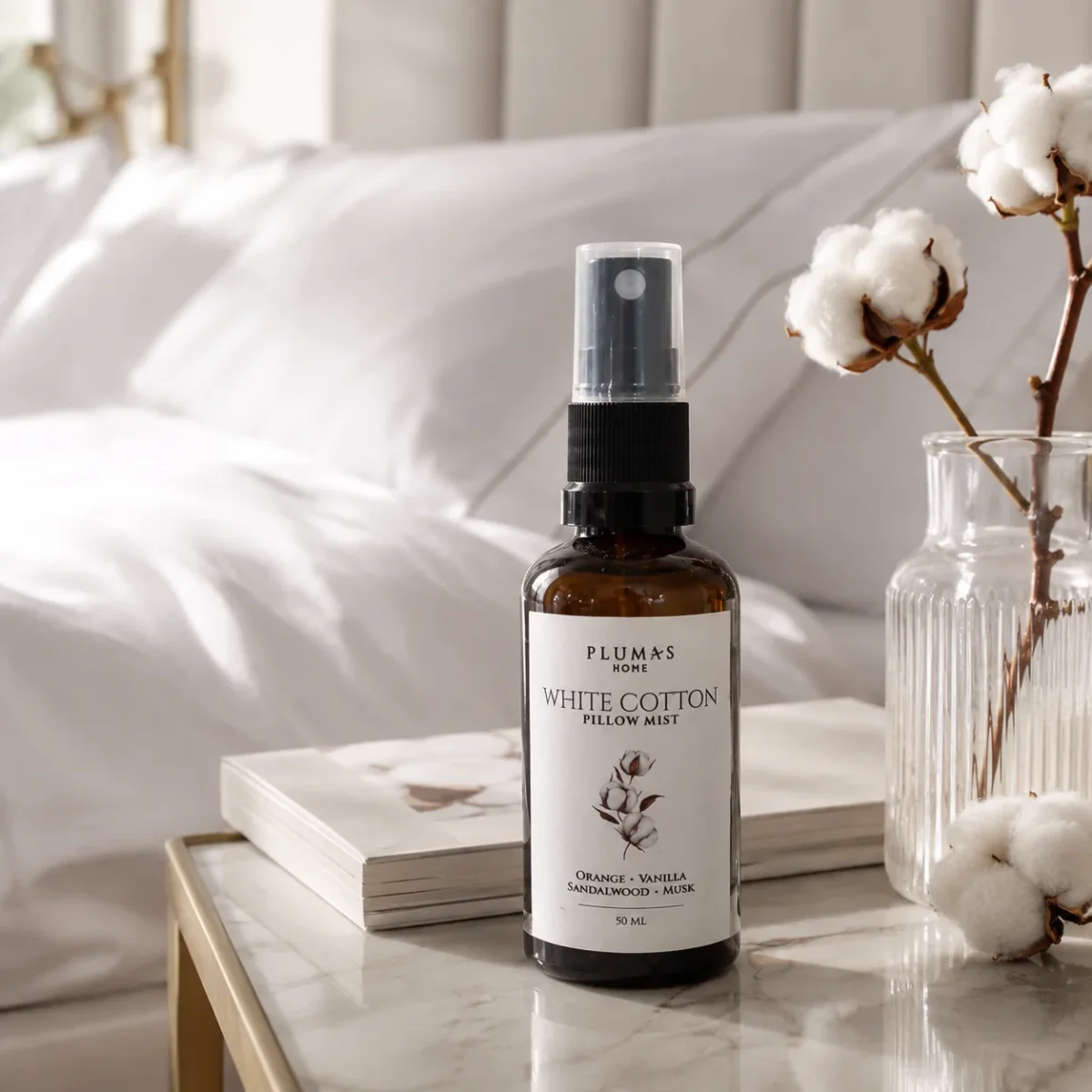 Bruma Aromática de Almohada White Cotton