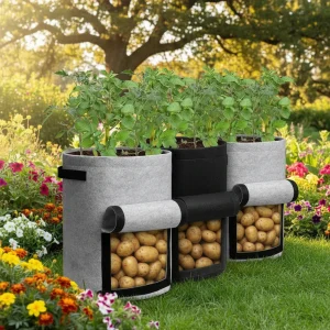 HARVESTROOT – Fabric Grow Bag Planter Set