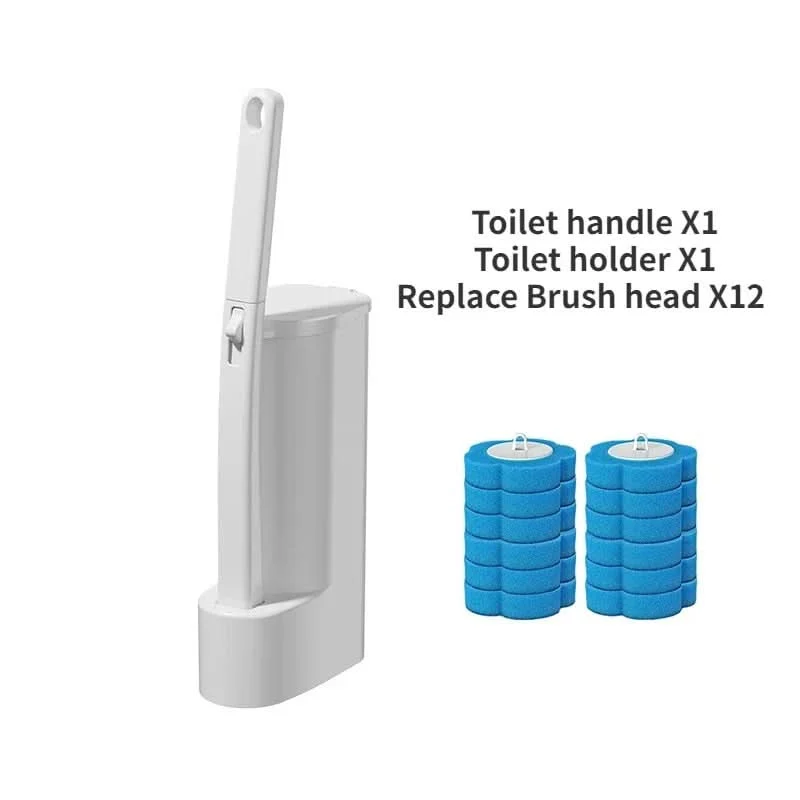 CLEANOVA – Disposable Toilet Brush Set with Replaceable Heads - Imagen 6