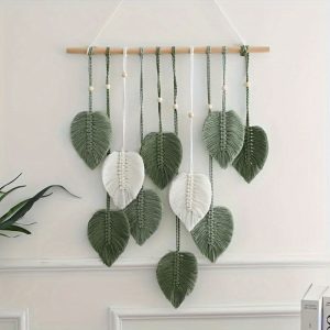 Verdelia - Bohemian Green Leaf Wall Hanging