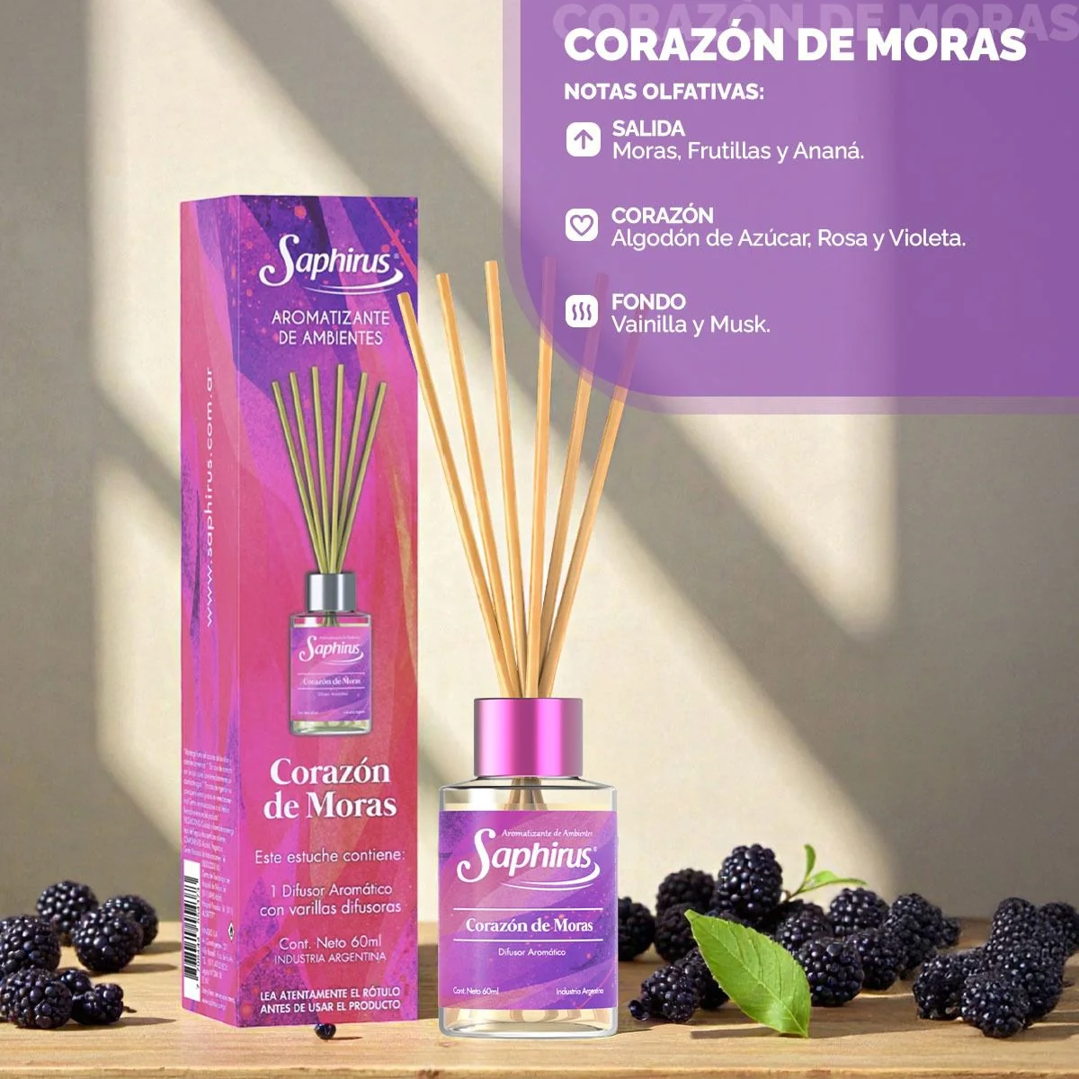 Difusor Corazón de Moras - Imagen 3