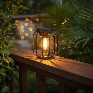 Lanterra - Solar Hanging Metal Outdoor Lantern