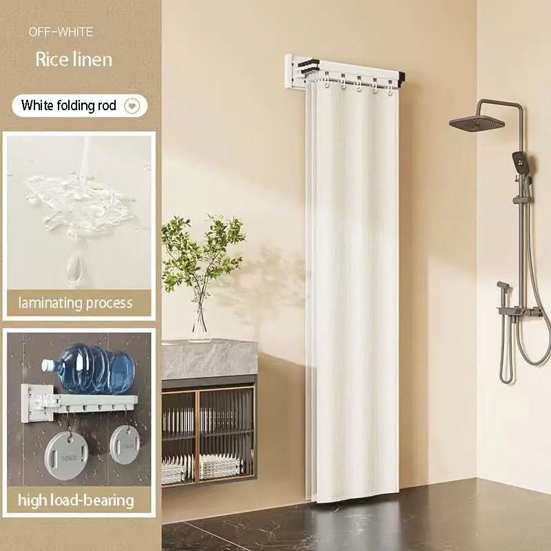DRYDIVA – Foldable Shower Curtain Rod Partition Set - Imagen 7