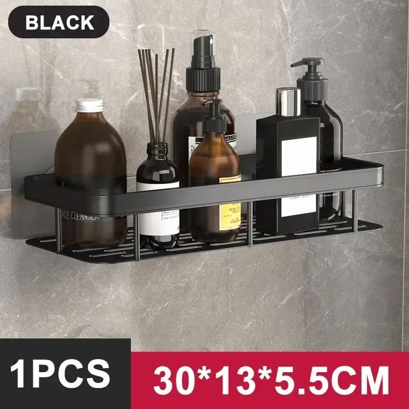ALUVAULT – Aluminum Alloy Wall Mounted Bathroom Shelf Organizer - Imagen 9