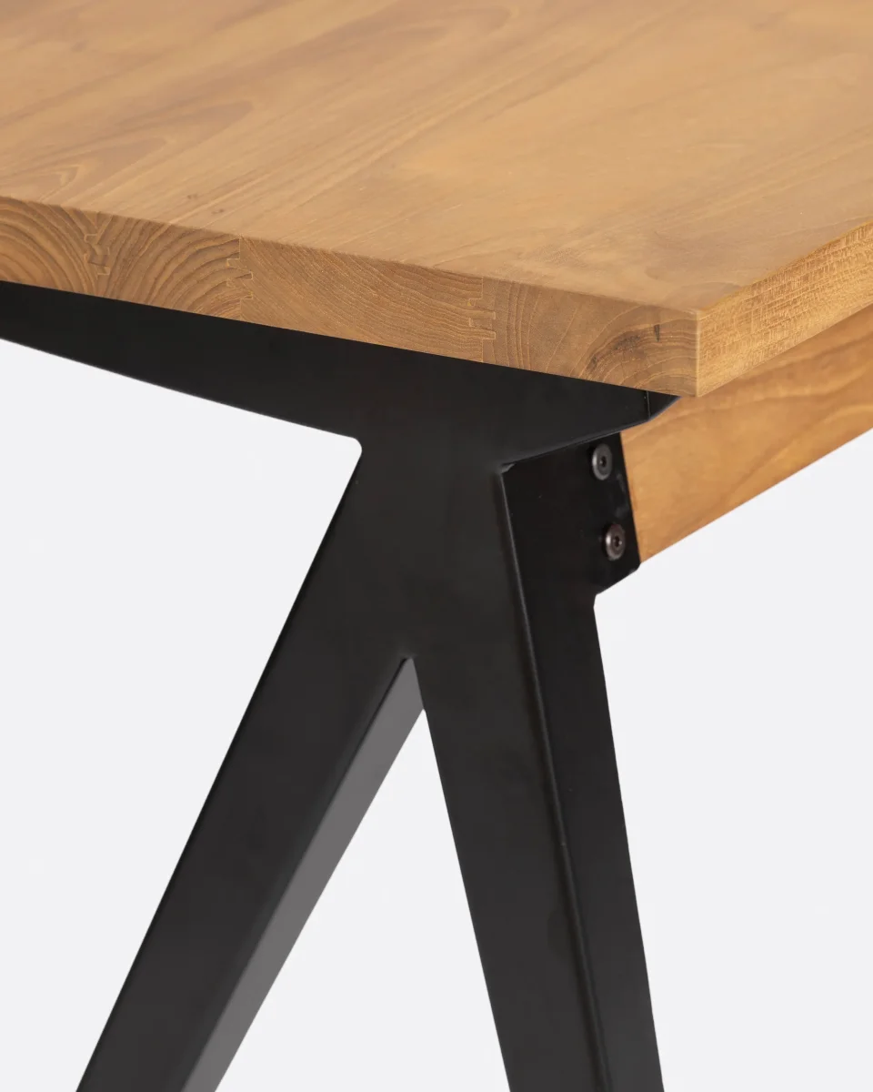 Escritorio LIKU de madera de teca reciclada y hierro 130 x 65 x 74 cm en color natural - Imagen 6