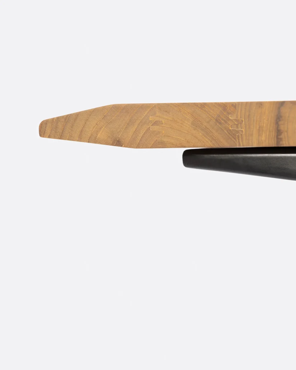 Escritorio LIKU de madera de teca reciclada y hierro 130 x 65 x 74 cm en color natural - Imagen 7