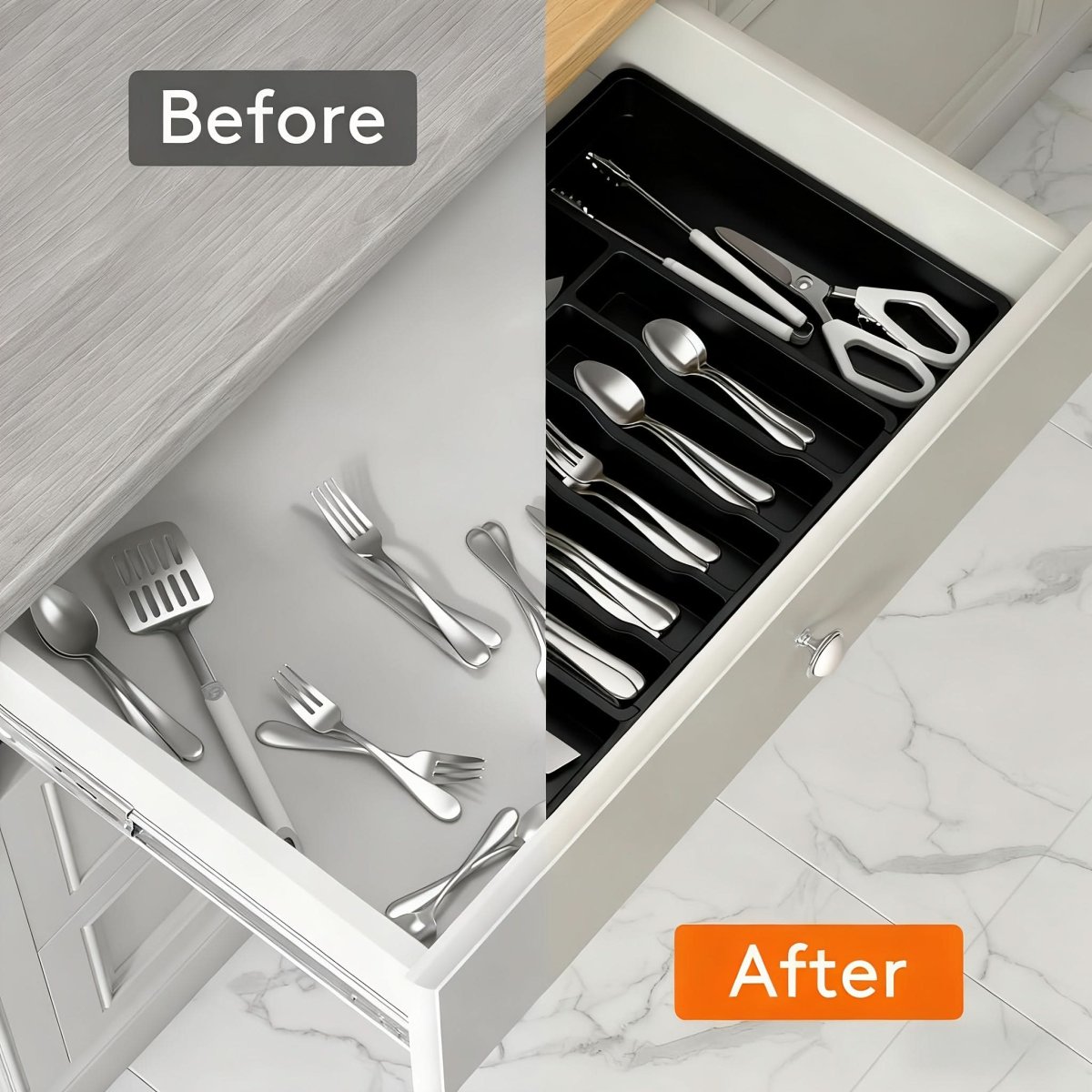 FLEXITRAY – Expandable Utensil Organizer for Kitchen Drawers - Imagen 5