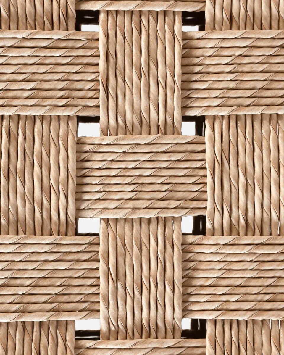 Silla de exterior CORA de madera de teca y cuerda sintética 52 x 55 x 77 cm en color natural - Imagen 5