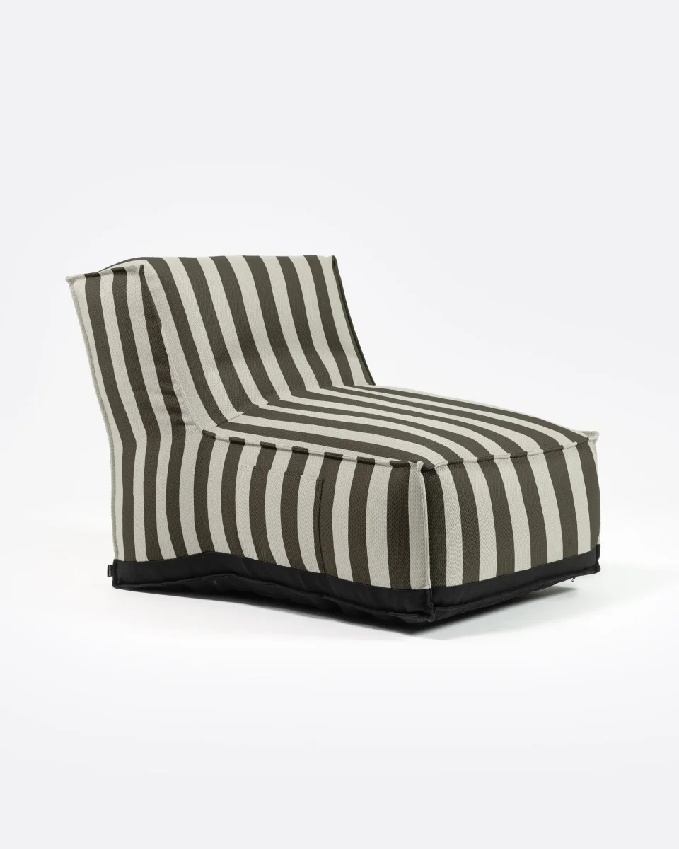 Sofá exterior CACCINI 1 plaza 80 x 95 x 80 cm en color natural y gris oscuro (Charcoal) - Imagen 3