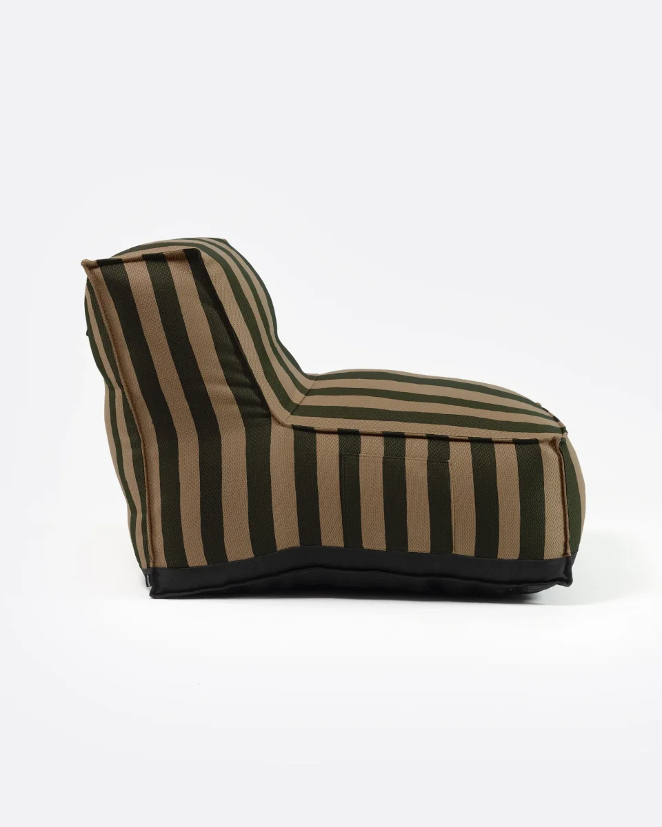 Sofá exterior CACCINI 1 plaza 80 x 95 x 80 cm en color natural y verde oscuro (Sahara) - Imagen 2