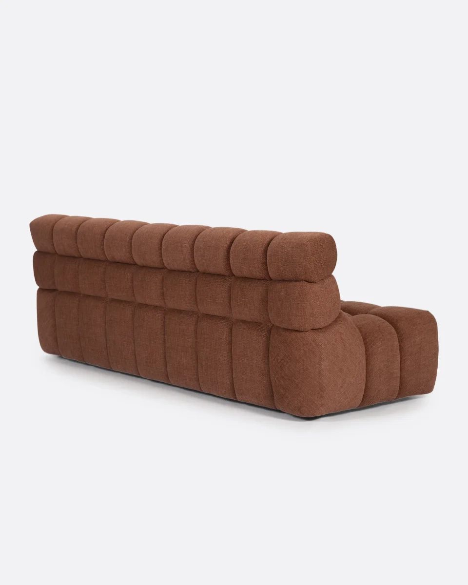 Sofá modular CHOPIN 4 plazas de olefina reciclada 215 x 93 x 78 cm en color terracota - Imagen 5