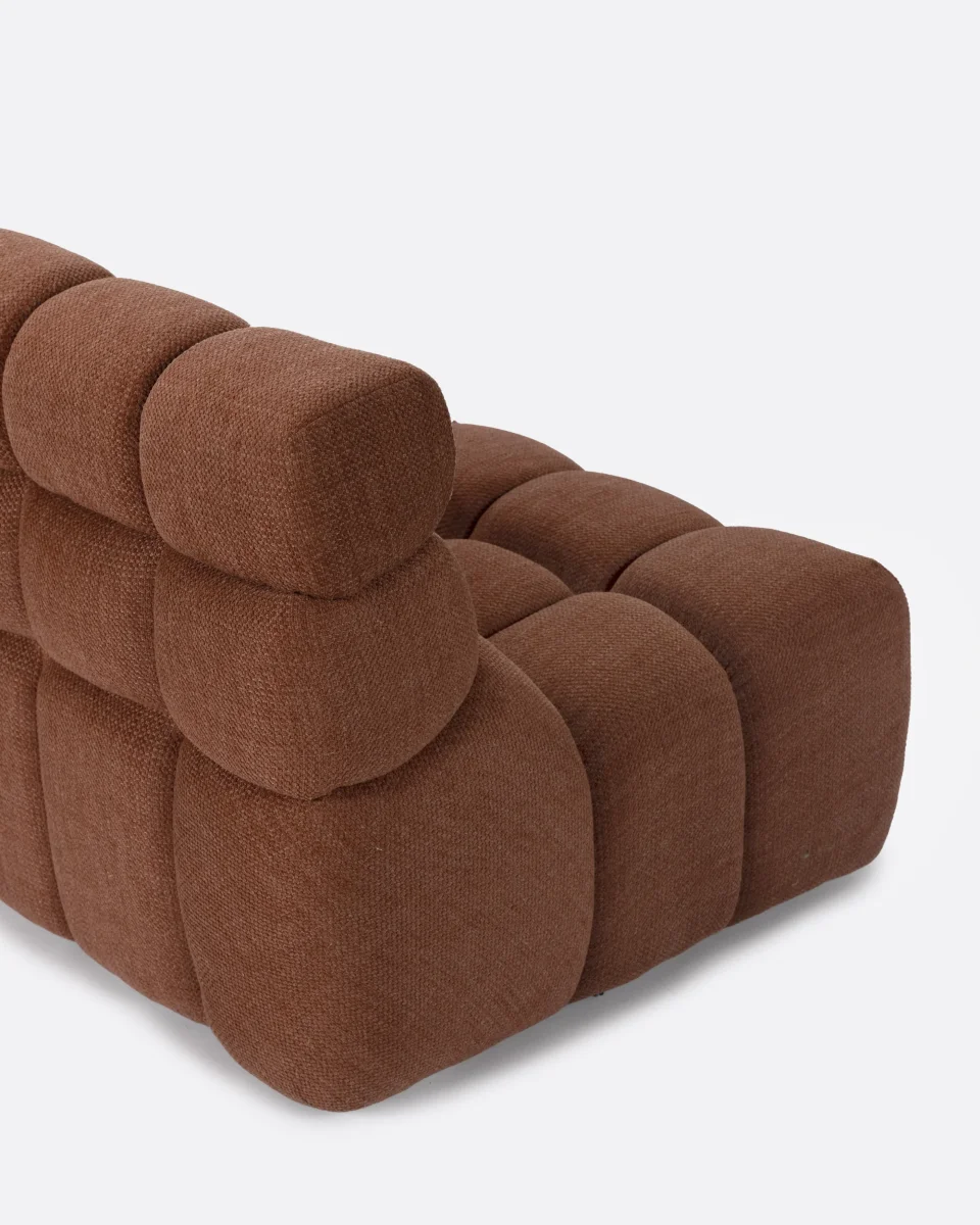 Sofá modular CHOPIN 4 plazas de olefina reciclada 215 x 93 x 78 cm en color terracota - Imagen 6