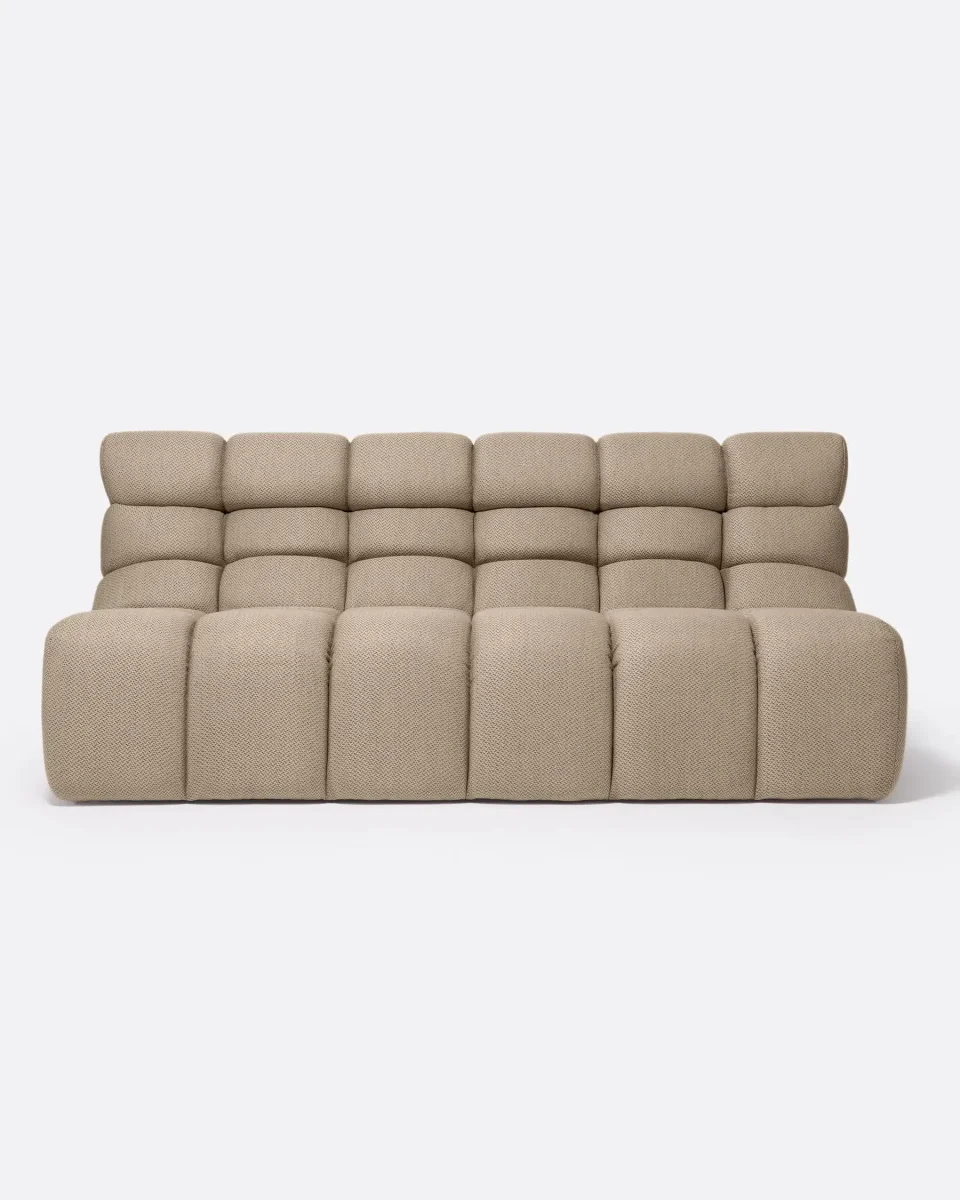 Sofá modular de exterior CHOPIN 2/3 plazas de olefina reciclada 190 x 93 x 78 cm en color natural - Imagen 2