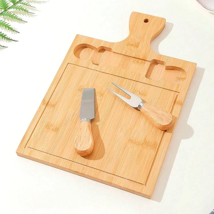 Tabla de bamboo para picadas con cubiertos - Imagen 4